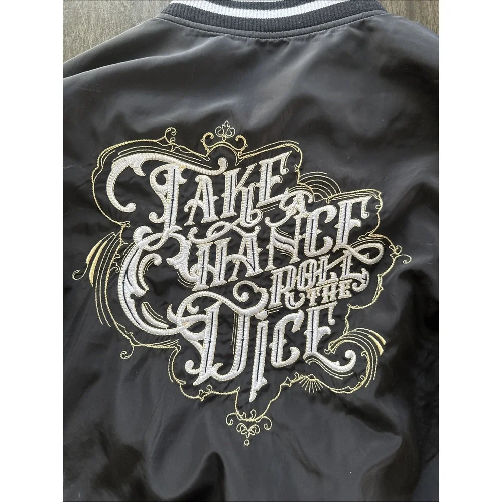 Rare Critical Role Official Take a Chance Roll the Dice Black Bomber Jacket Med